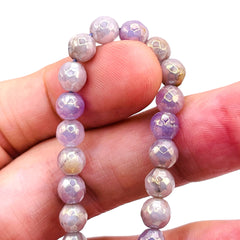 6mm Round Cut Lavender Jade Shine