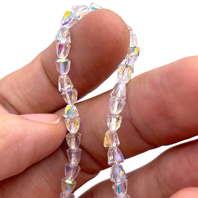 4mm Bullet Glass Crystal Super AB | Beadorea