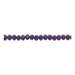 4mm Thunder Polish Glass Crystal Roundel Cut Purple Jade