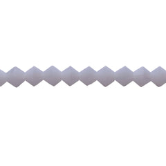 6mm Thunder Polish Glass Crystal Bicone White Jade