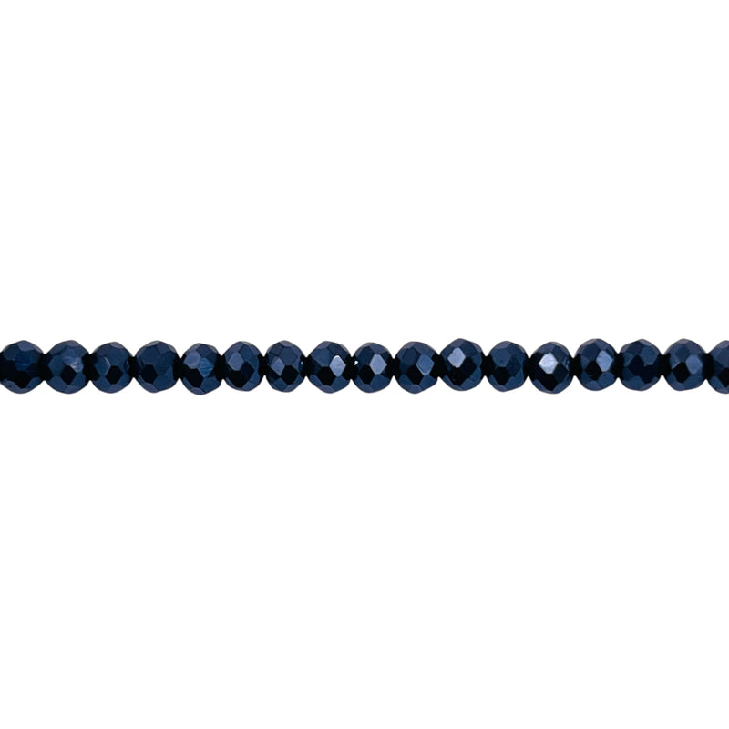 3mm Thunder Polish Glass Crystal Roundel Cut Gun Metal