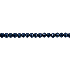 3mm Thunder Polish Glass Crystal Roundel Cut Gun Metal
