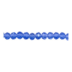 6mm Thunder Polish Glass Crystal Roundel Cut Lt Sapphire