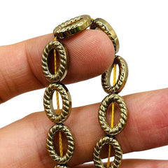 Beadorea Live: BL32 14x10mm Oval Hematite Gold