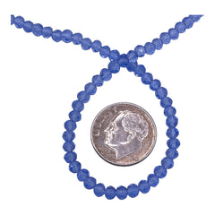 3mm Thunder Polish Glass Crystal Roundel Cut Lt Sapphire