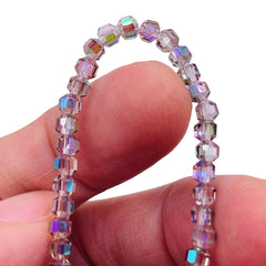 4mm Decagon Glass Crystal Magic Purple