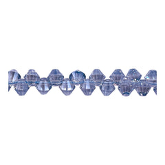 6mm Thunder Polish Glass Crystal Bicone Top Drilled Gray Blue
