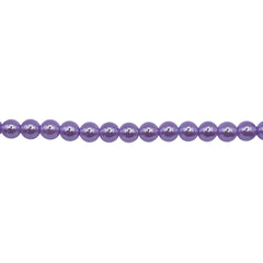 4mm Round Thunder Polish Glass Pearl Lavender