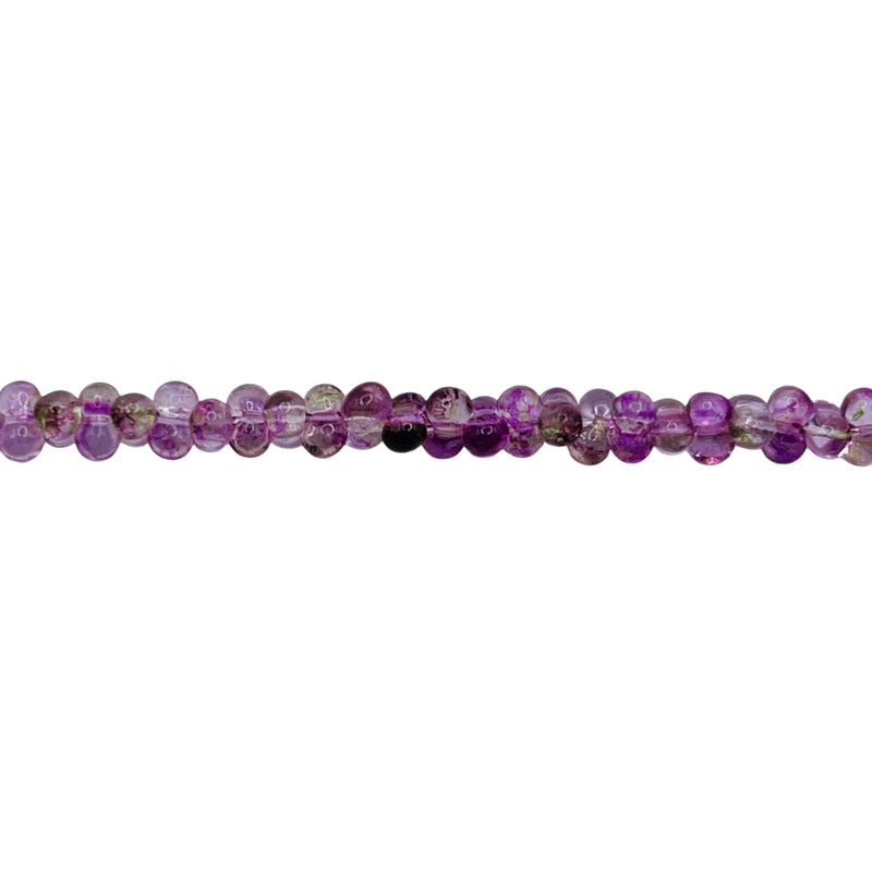 4.5mm Thunder Polish Glass Crystal Peanut Amethyst Garden