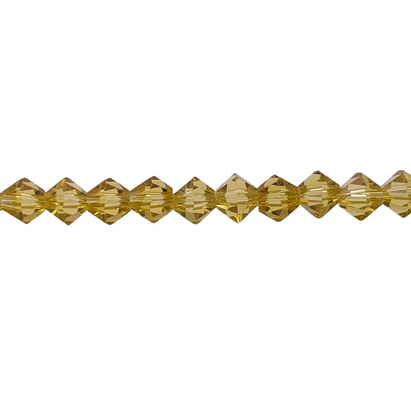 6mm Thunder Polish Glass Crystal Bicone Lime