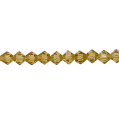 6mm Thunder Polish Glass Crystal Bicone Lime