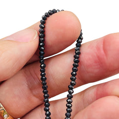 3mm Thunder Polish Glass Crystal Roundel Cut Hematite