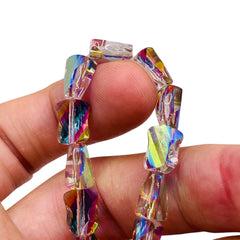 10x8mm Twisted Bow Tie Glass Crystal Violet Dream