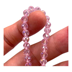 6mm Thunder Polish Round Disco Cut Lt. Amethyst Super AB