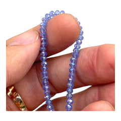 3mm Thunder Polish Glass Crystal Roundel Cut Lt. Sapphire AB
