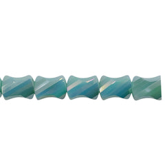 10x8mm Twisted Bow Tie Glass Crystal Seaform AB