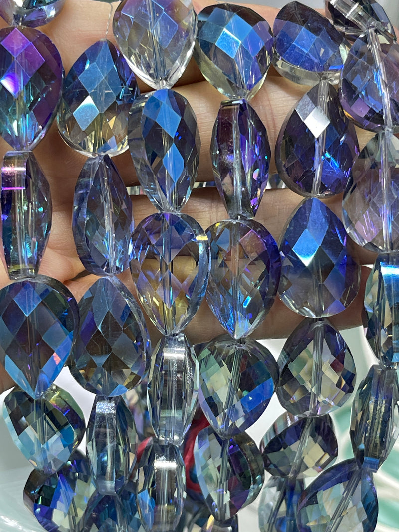 Glass Crystal Tear Drop 8” Long 9pcs