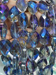 Glass Crystal Tear Drop 8” Long 9pcs