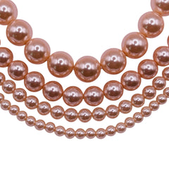 4mm Round Thunder Polish Glass Pearl Peach