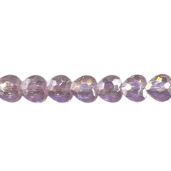 8mm Heart Glass Crystal Rosaline AB