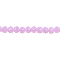 6mm Thunder Polish Glass Crystal Roundel Cut Rose Jade