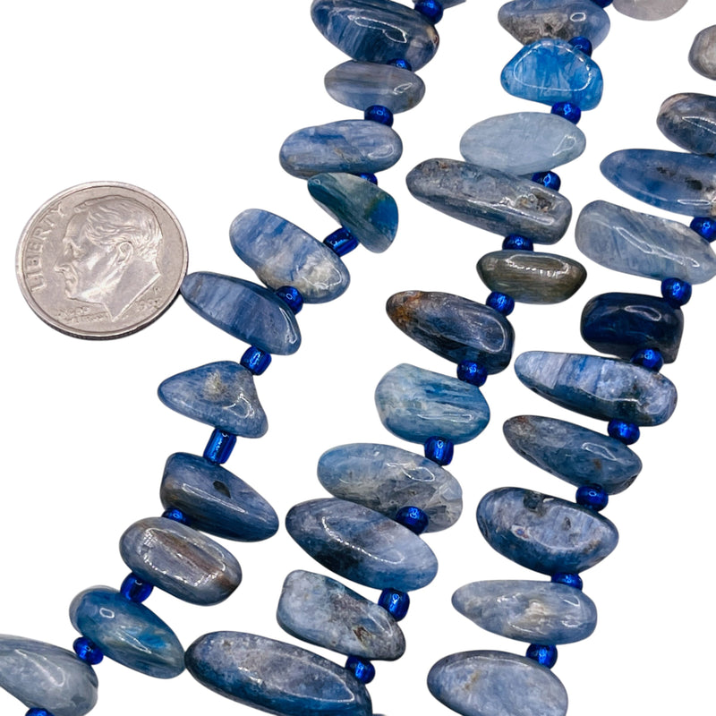 9-13mm Chips Kyanite side drilled