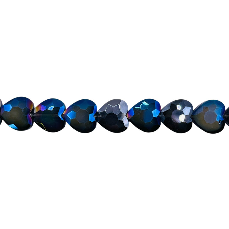 8mm Heart Glass Crystal Shadow