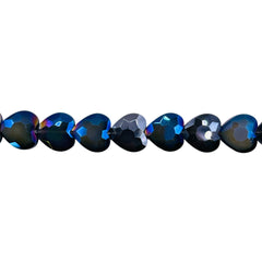 8mm Heart Glass Crystal Shadow