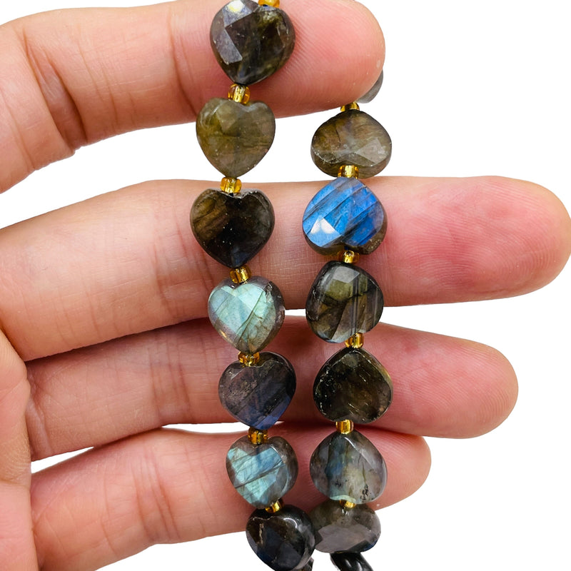 12mm Heart Cut Labradorite