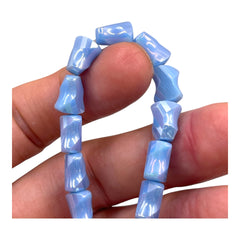 10x8mm Twisted Bow Tie Glass Crystal Lt. Sapphire Jade AB