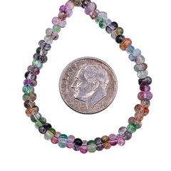 4.5mm Thunder Polish Glass Crystal Peanut Ocean Mist