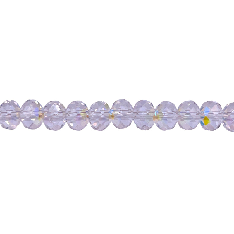 6mm Thunder Polish Roundel Cut Glass Crystal Super AB