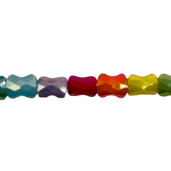 8x6mm Bow Twisted Glass Crystal Rainbow