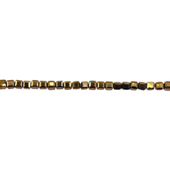 2.5mm Cube Hematite Gold