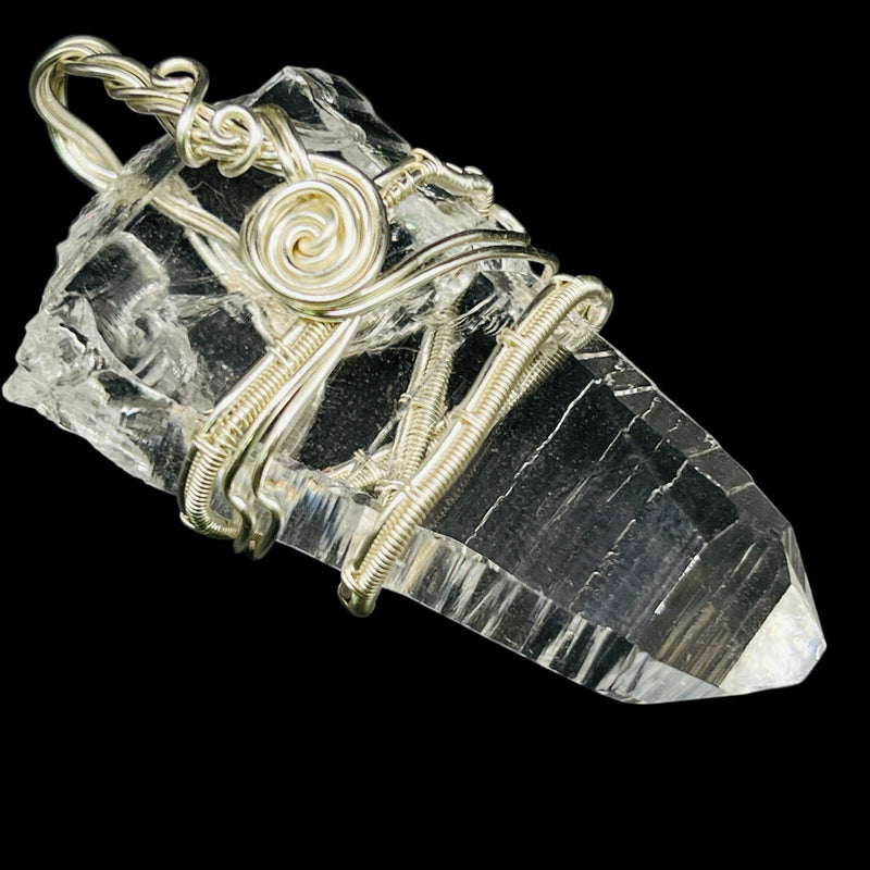 Supreme Quality Lemurian Pendant Master Wrapped Wired Technique Large