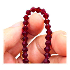 6mm Thunder Polish Glass Crystal Bicone Med. Siam