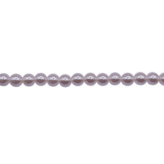 4mm Round Thunder Polish Glass Pearl South Sea White