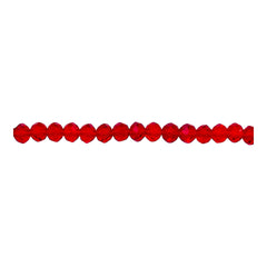4mm Thunder Polish Glass Crystal Roundel Cut Red