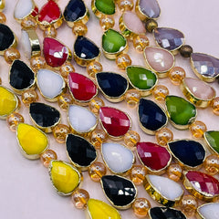 14x10mm Teardrop Gold Edge Combo 8 styles