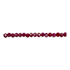 3mm Thunder Polish Glass Crystal Roundel Cut Ruby Jade AB
