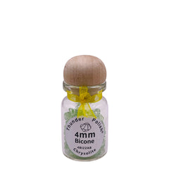 4mm Thunder Polish Glass Crystal Bicone Chrysolite AB Bottle