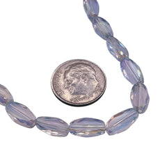 10x6mm Oval Glass Crystal Clear AB