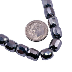 8mm Barrel Cut White Gold