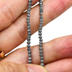 3mm Thunder Polish Glass Crystal Roundel Cut Shadow AB