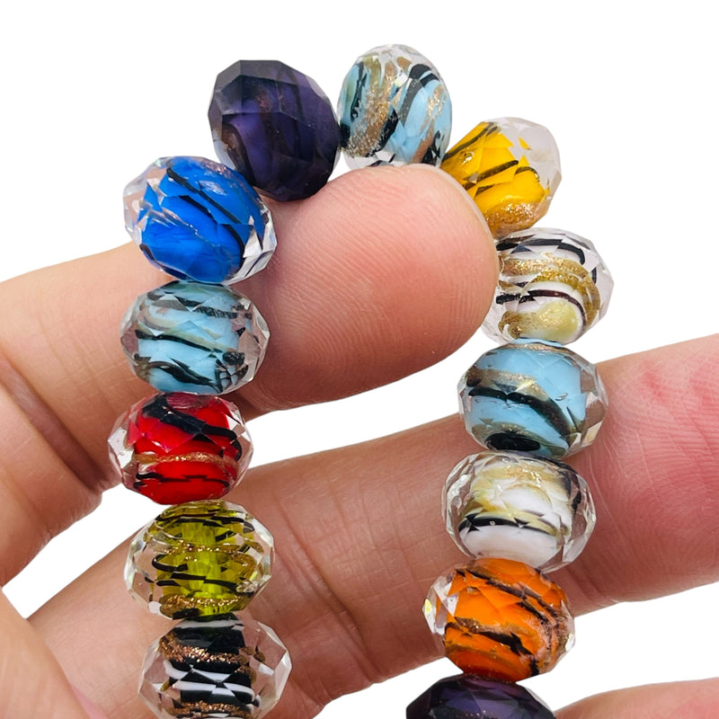 12mm Roundel Lampwork Glass Combo