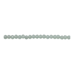 3mm Thunder Polish Glass Crystal Roundel Cut Green Jade
