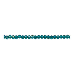3mm Thunder Polish Glass Crystal Roundel Cut Green Zircon AB