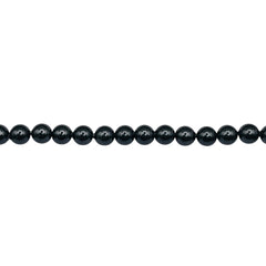 4mm Round Thunder Polish Glass Pearl Tahitian Green