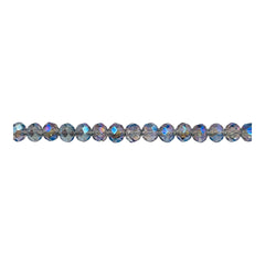 4mm Thunder Polish Glass Crystal Roundel Cut Green Magic