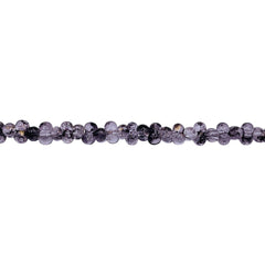 4.5mm Thunder Polish Glass Crystal Peanut Silver Cloud